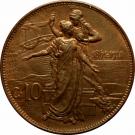 10 Centesimi - Vittorio Emanuele III (Kingdom Anniversary)