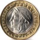 1000 Lire (European Union; Old West Germany Map)