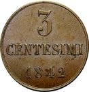 3 Centesimi - Carlo Alberto