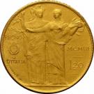 20 Lire - Vittorio Emanuele III (Stab. Johnson Pattern Strike)