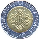 500 Lire (Bank of Italy Centennial)