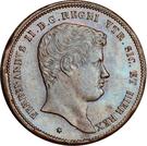 10 Tornesi - Ferdinando II (1st portrait)
