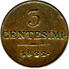 3 Centesimi - Franz I