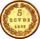 5 Scudi - Gregory XVI